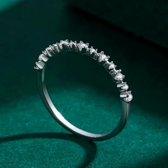 S925 Solid Sterling Silver Eternity Band - Picture 4 of 5